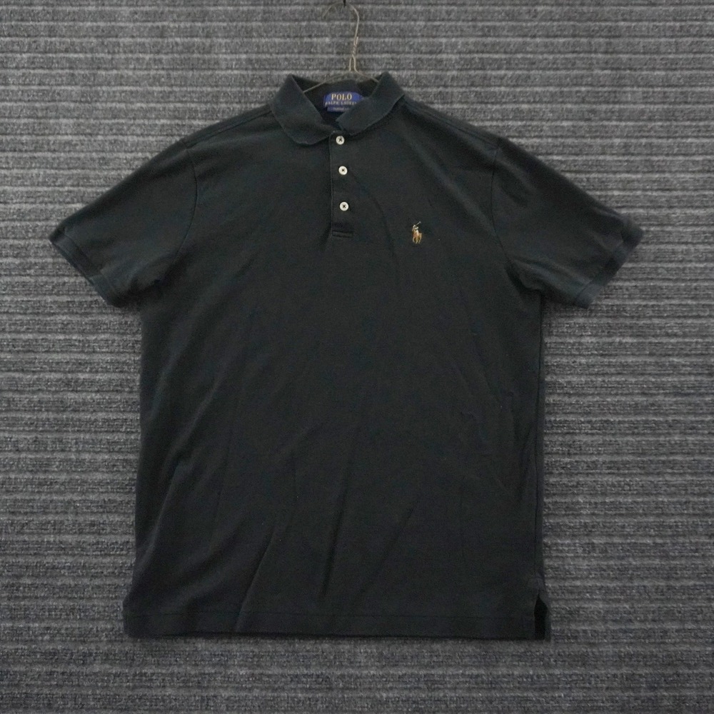 Polo Ralph Lauren Polo Shirt Mens S Black Classic Fit Short Sleeve Pony Logo
